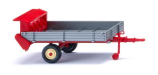 Wiking 088704 - H0 - Fortuna Stalldung-Breitstreuer - silber/karminrot